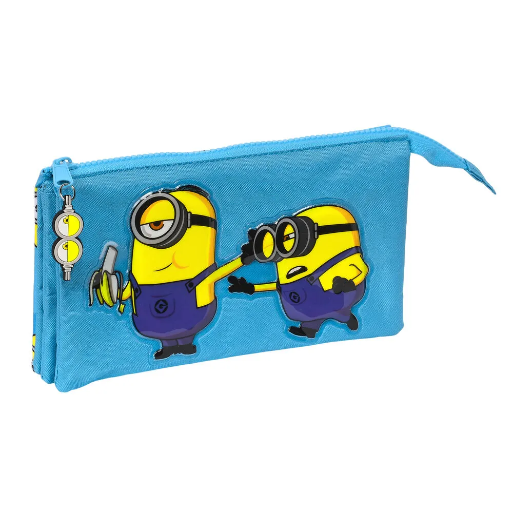 Portaoggetti Triplo Minions Minionstatic Azzurro (22 x 12 x 3 cm)