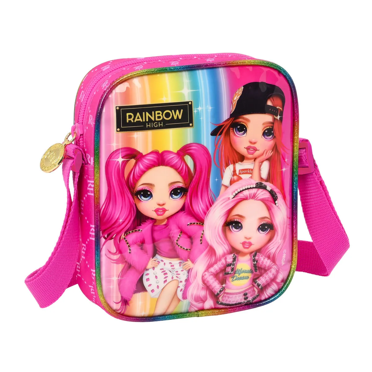 Borsa a Tracolla Rainbow High Fucsia (16 x 18 x 4 cm)