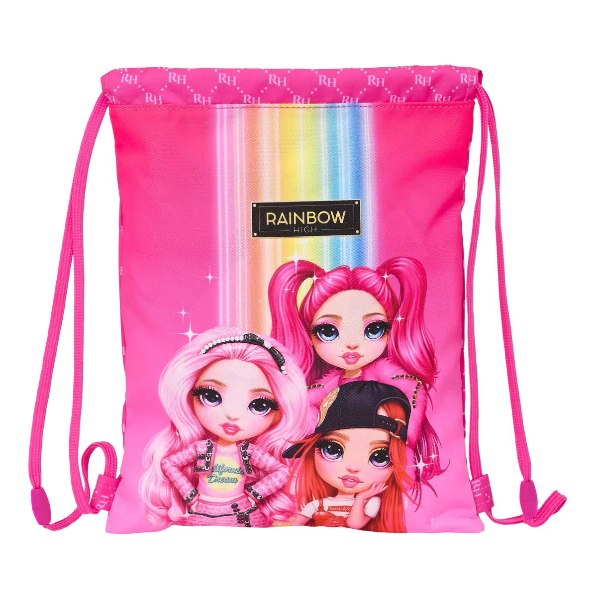 Zaino a Sacca per Bambini Rainbow High Fucsia (26 x 34 x 1 cm)