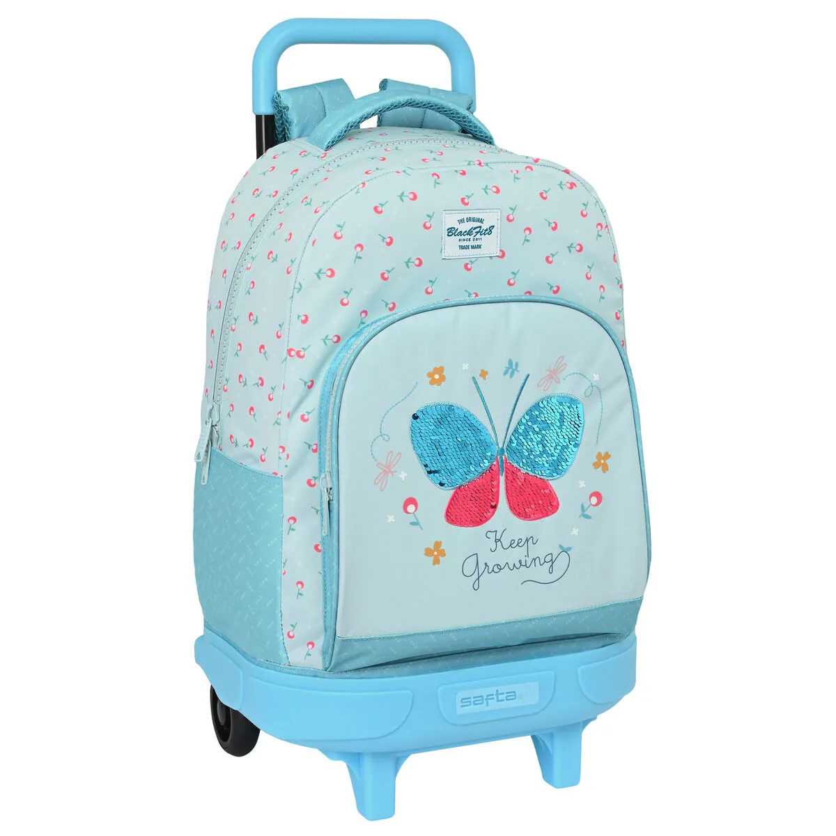 Trolley per la Scuola BlackFit8 Keep Growing Azzurro Chiaro (33 x 45 x 22 cm)