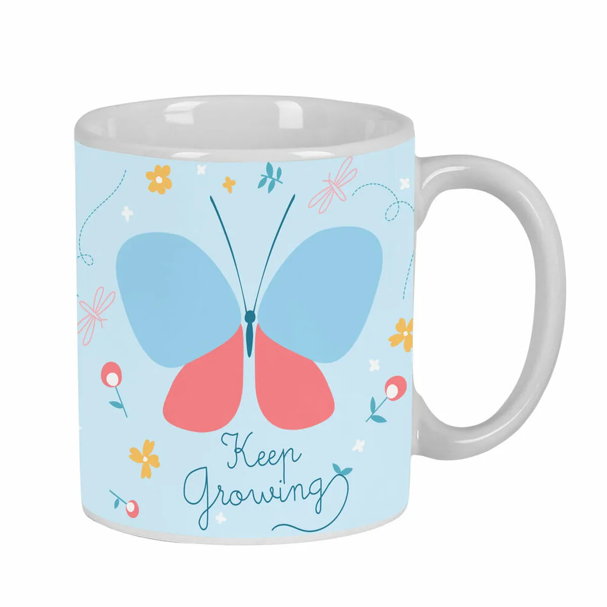 Tazza Mug BlackFit8 Mariposa Ceramica Azzurro Chiaro (350 ml)