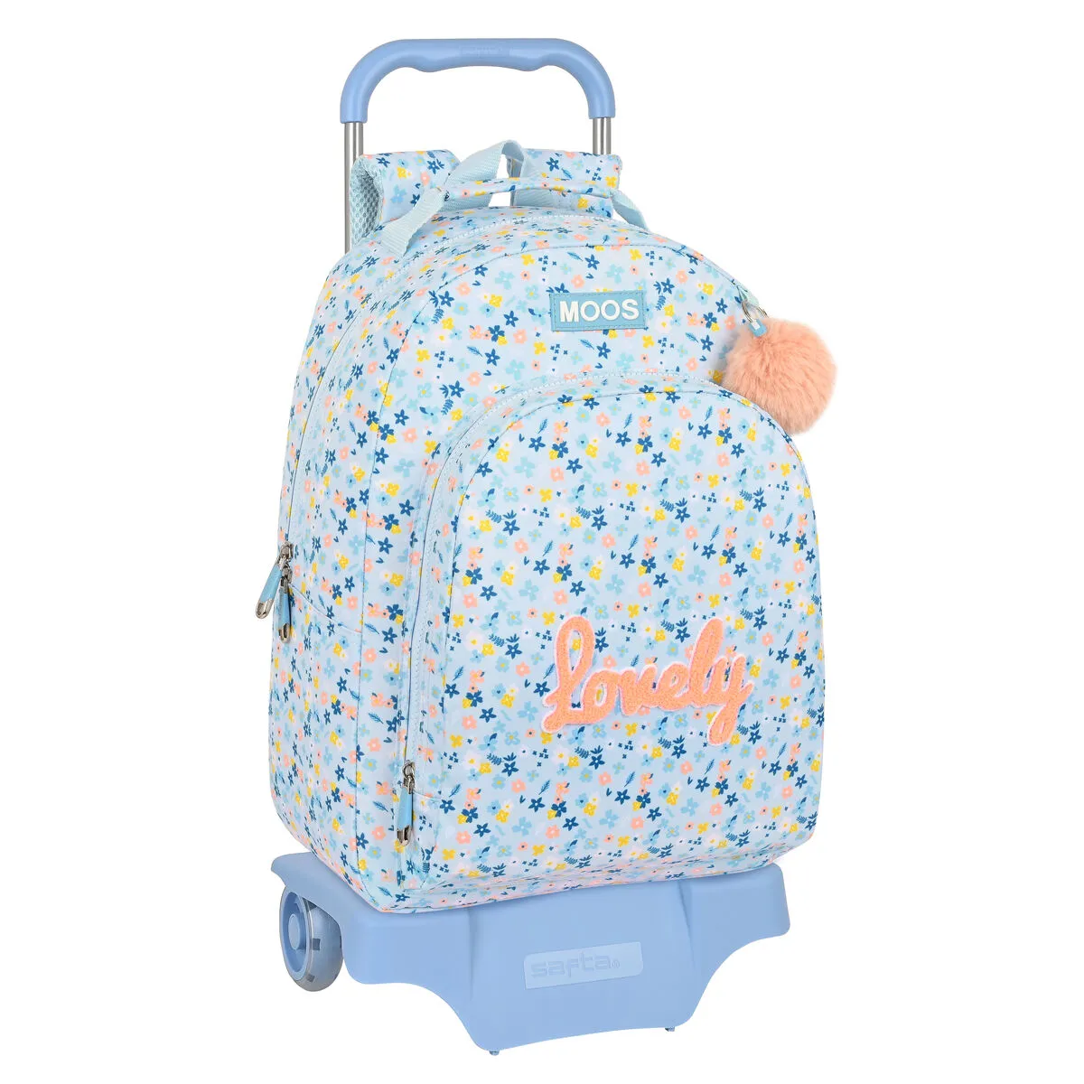 Trolley per la Scuola Moos Lovely Azzurro 32 x 42 x 15 cm