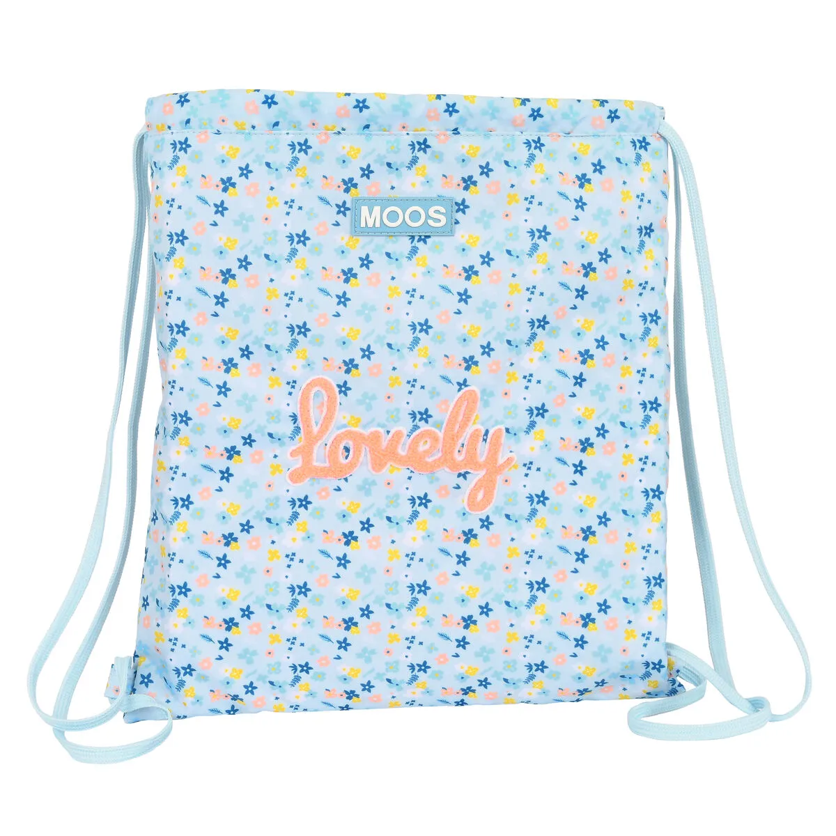 Zainetto con Cordini Moos Lovely Azzurro Chiaro (35 x 40 x 1 cm)