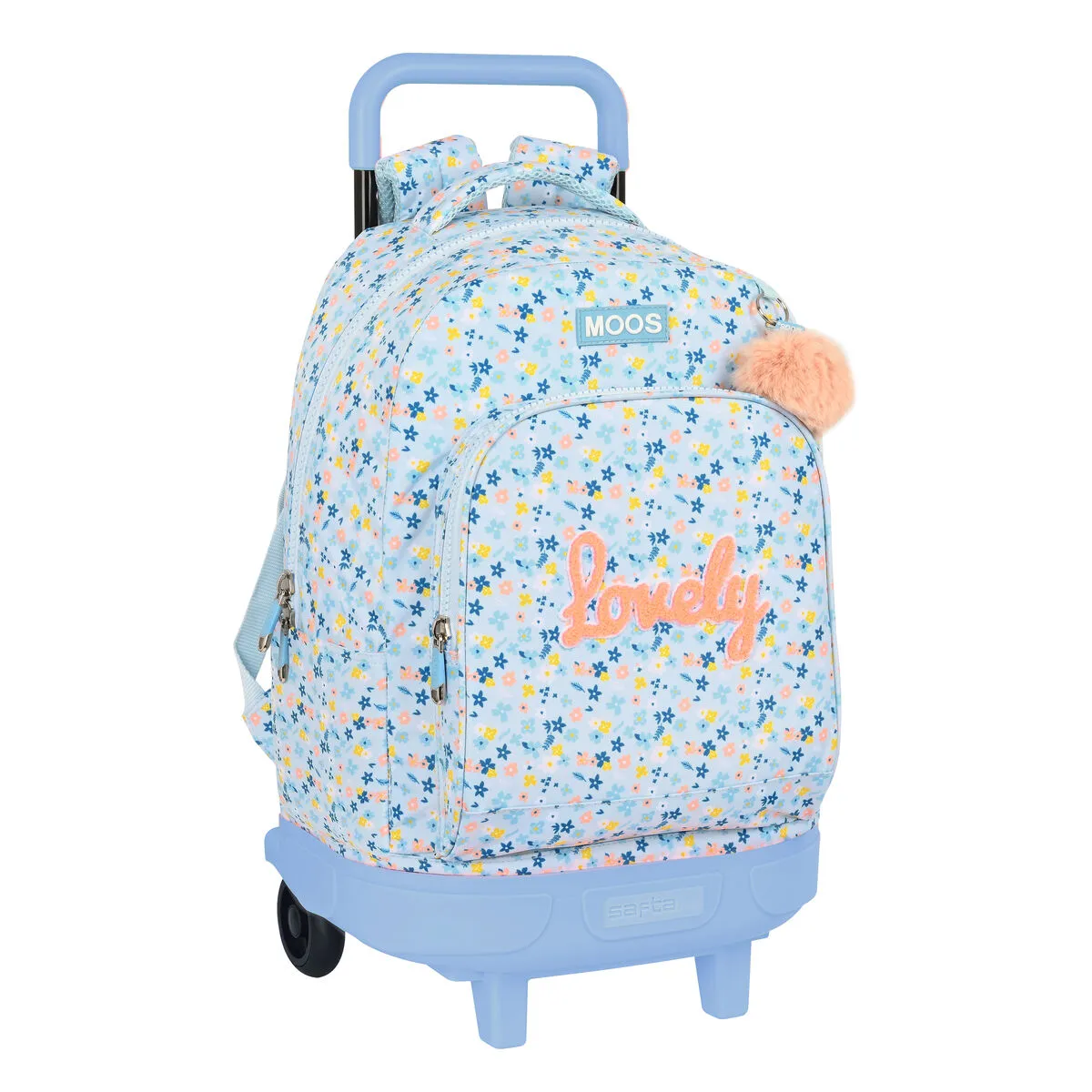 Trolley per la Scuola Moos Lovely Azzurro 33 X 45 X 22 cm