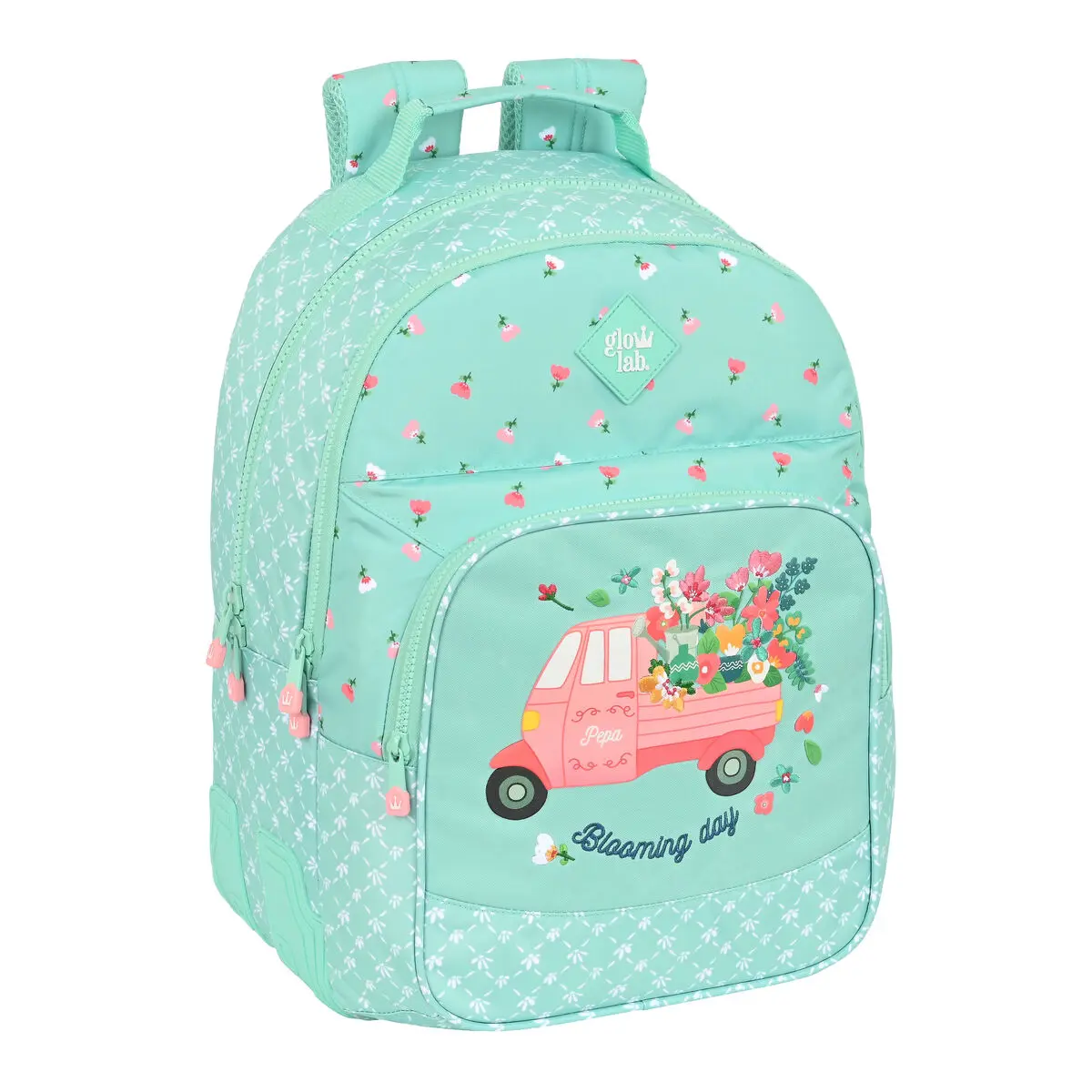 Zaino Scuola Glow Lab Pepa Verde (32 x 42 x 15 cm)