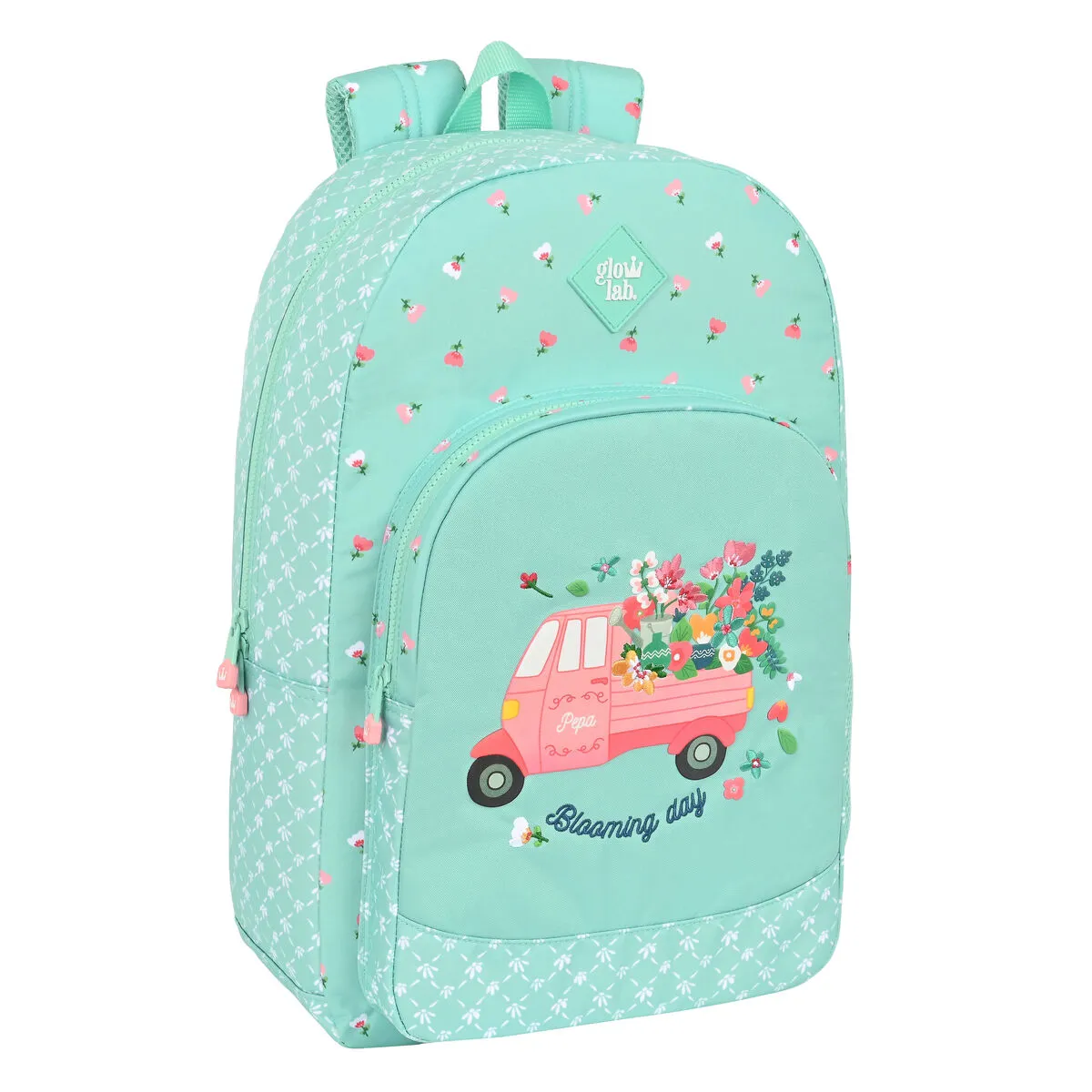 Zaino Scuola Glow Lab Pepa Verde (30 x 46 x 14 cm)