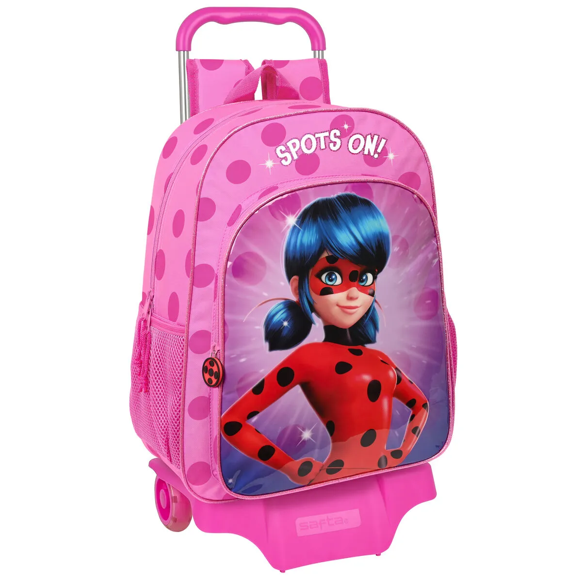 Trolley per la Scuola Lady Bug Fucsia (33 x 42 x 14 cm)