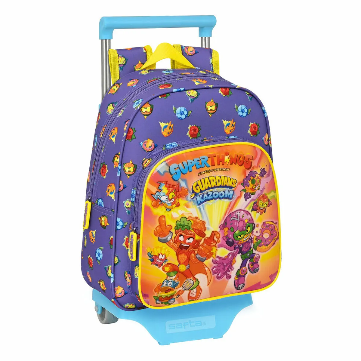 Trolley per la Scuola SuperThings Guardians of Kazoom Viola Giallo (27 x 33 x 10 cm)