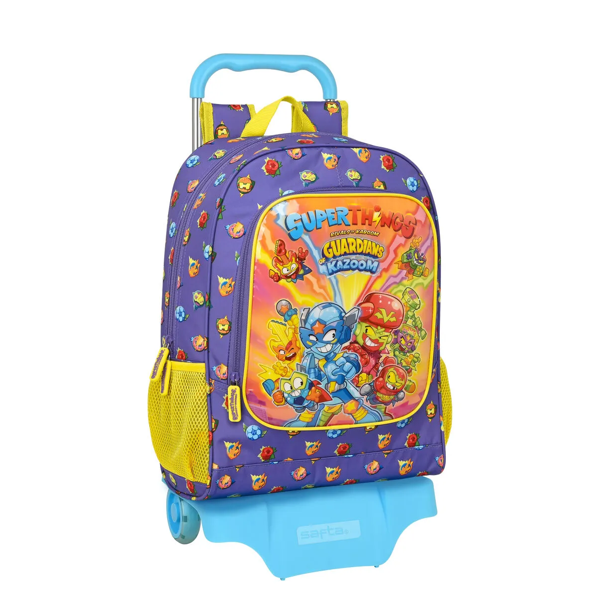 Trolley per la Scuola SuperThings Guardians of Kazoom Viola Giallo (32 x 42 x 14 cm)