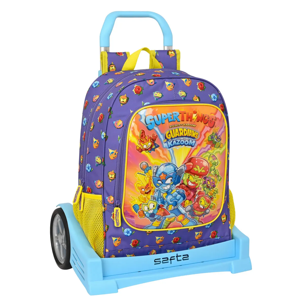 Trolley per la Scuola SuperThings Guardians of Kazoom Viola Giallo (32 x 42 x 14 cm)