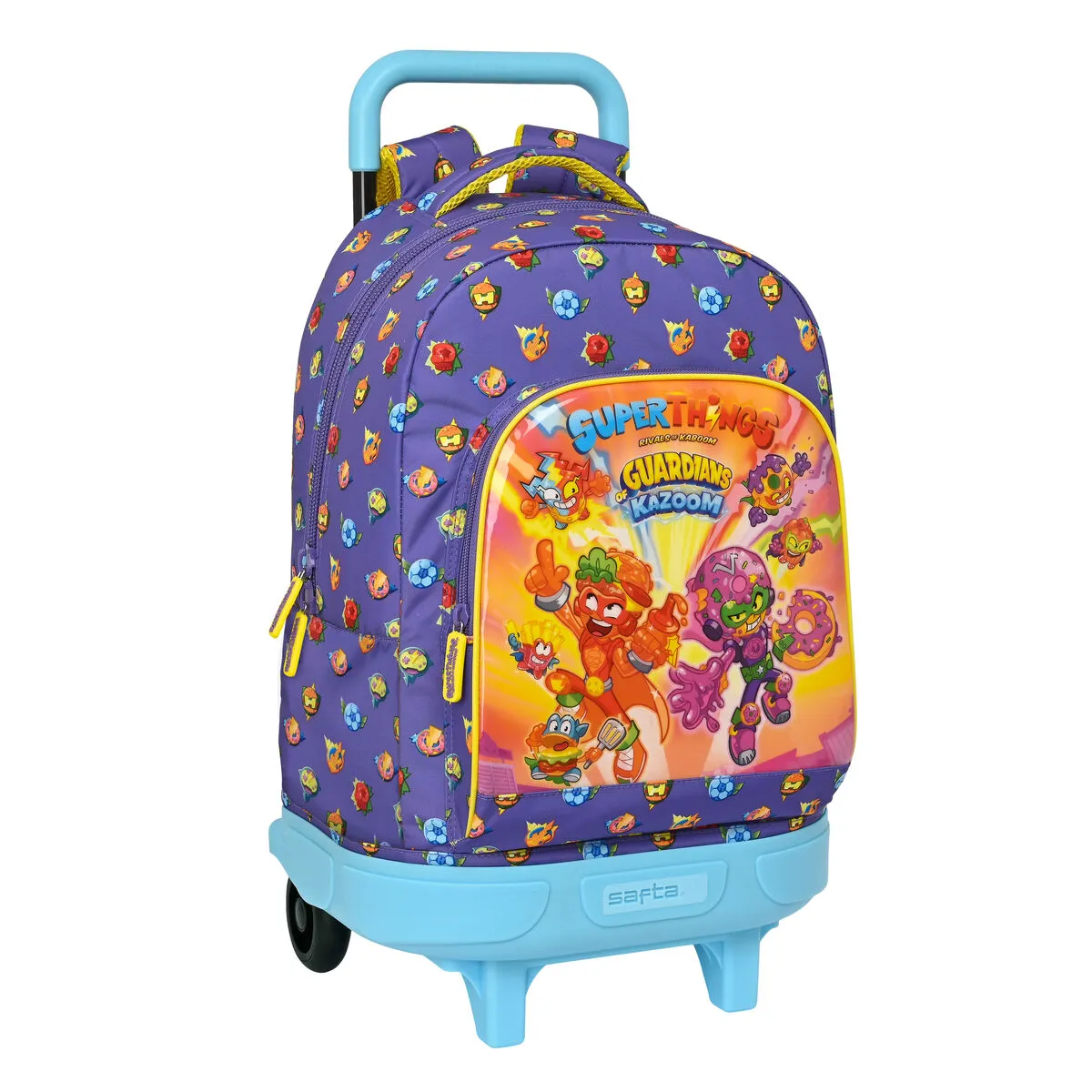 Trolley per la Scuola SuperThings Guardians of Kazoom Viola Giallo (33 x 45 x 22 cm)