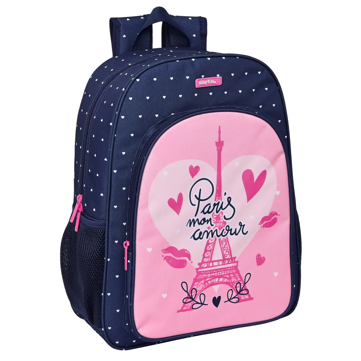 Zaino Scuola Safta Paris Rosa Blu Marino 33 x 42 x 14 cm