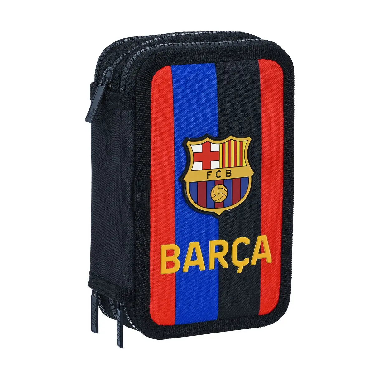 Astuccio per la Scuola con Accessori F.C. Barcelona Rosso Granato Blu Marino 12.5 x 20.5 x 6 cm (41 Pezzi)