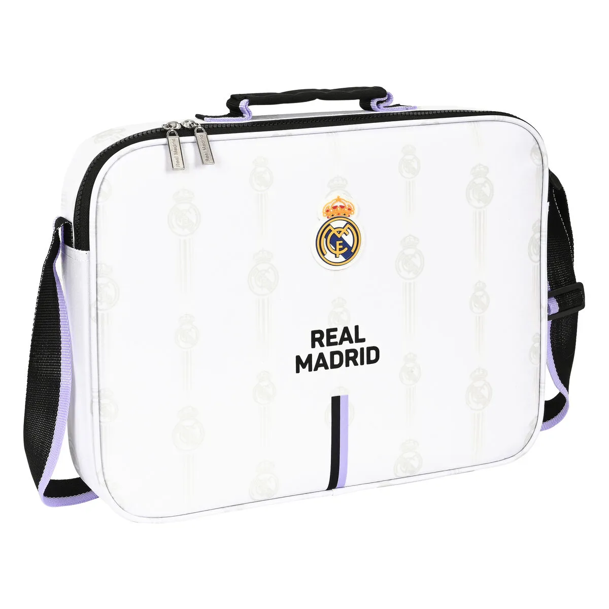 Borsa per la scuola Real Madrid C.F. Nero Bianco 38 x 6 x 28 cm