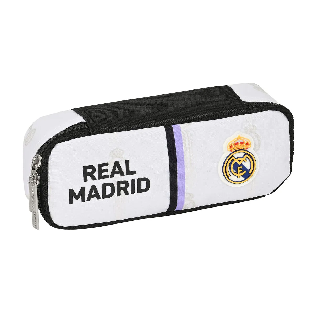 Astuccio Scuola Real Madrid C.F. Nero Bianco (22 x 5 x 8 cm)