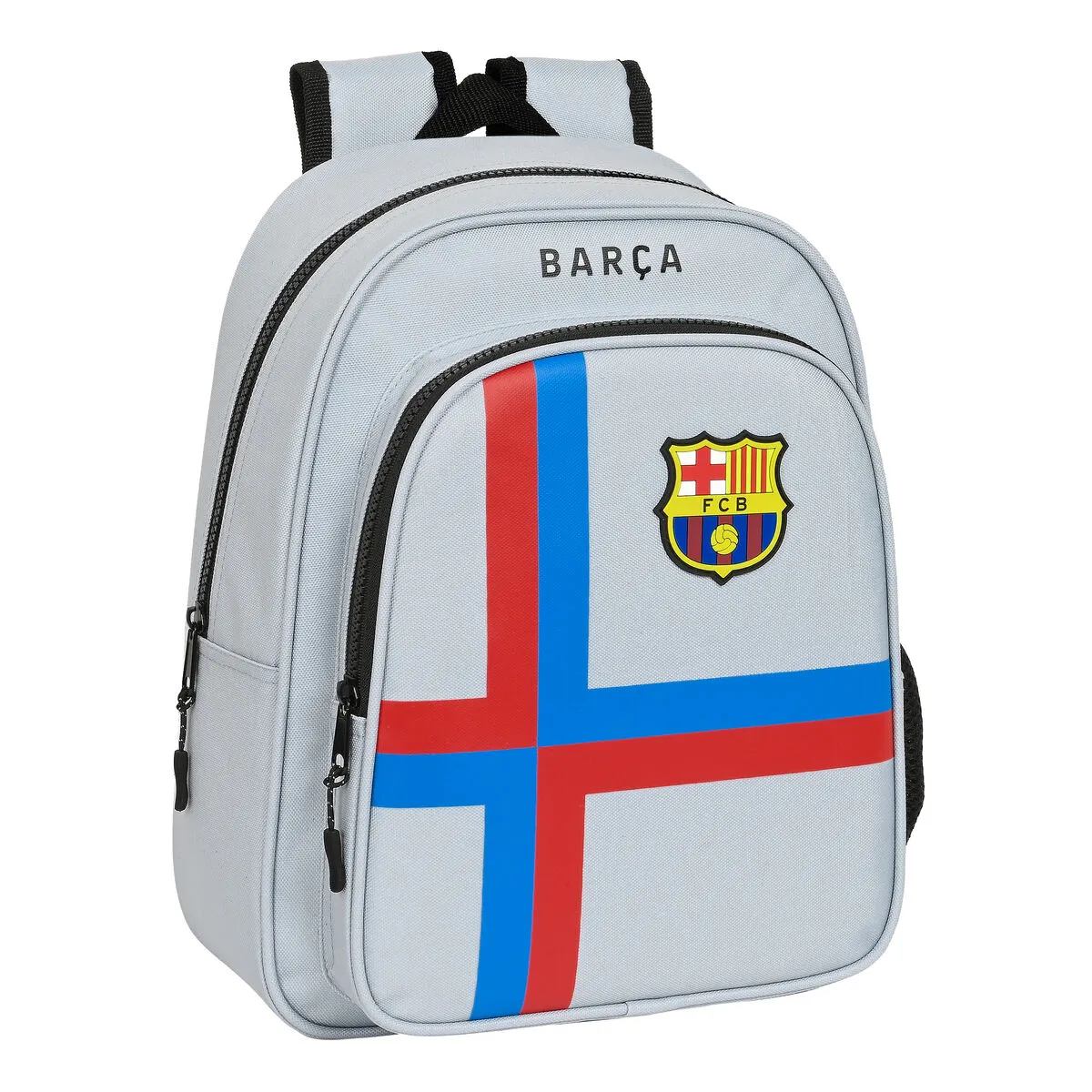 Zaino Scuola F.C. Barcelona Grigio (27 x 33 x 10 cm)