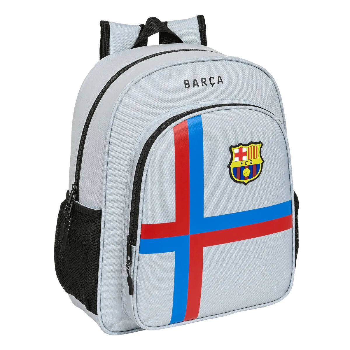 Zaino Scuola F.C. Barcelona Grigio (32 x 38 x 12 cm)