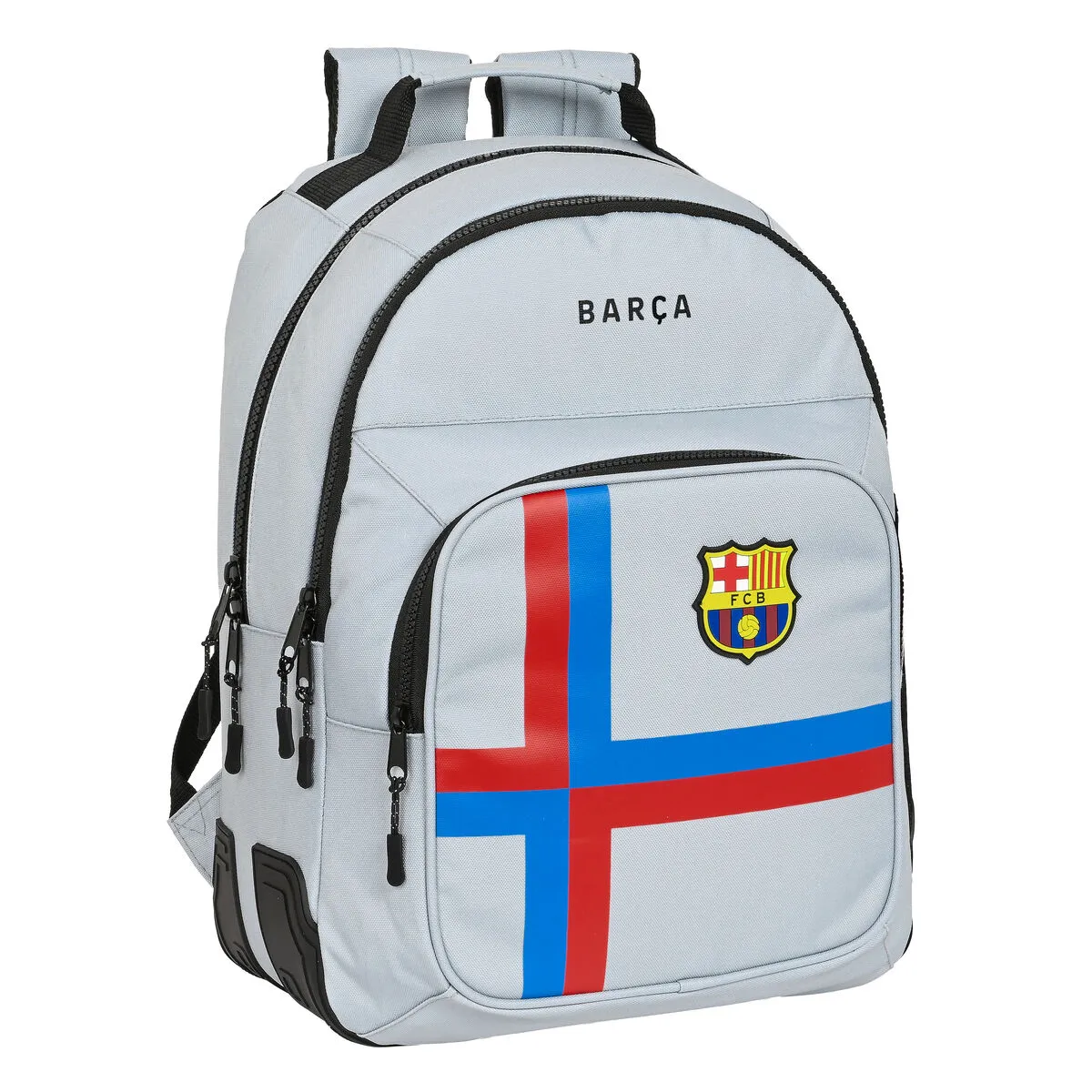 Zaino Scuola F.C. Barcelona Grigio (32 x 42 x 15 cm)