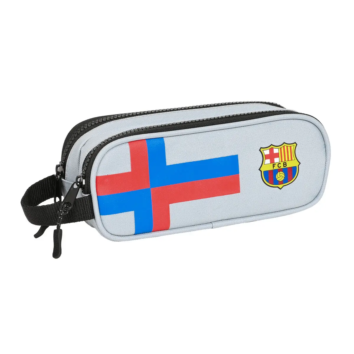 Portaoggetti Doppio F.C. Barcelona Grigio 21 x 8 x 6 cm