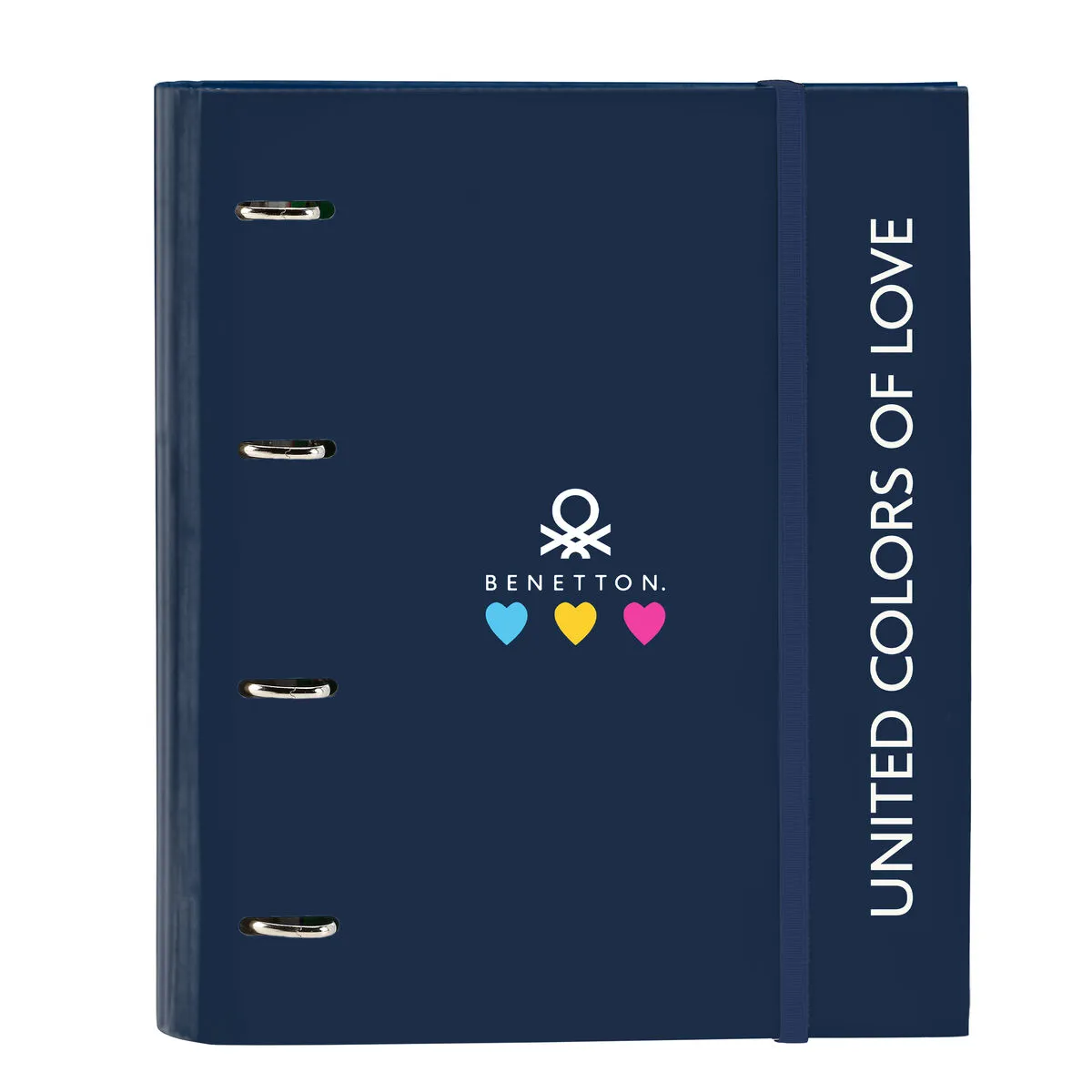 Raccoglitore ad anelli Benetton Love Blu Marino (27 x 32 x 3.5 cm)