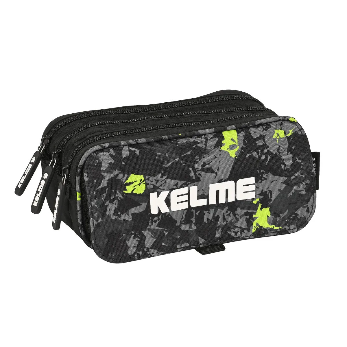 Portaoggetti Triplo Kelme Jungle Nero Grigio Lime (21,5 x 10 x 8 cm)