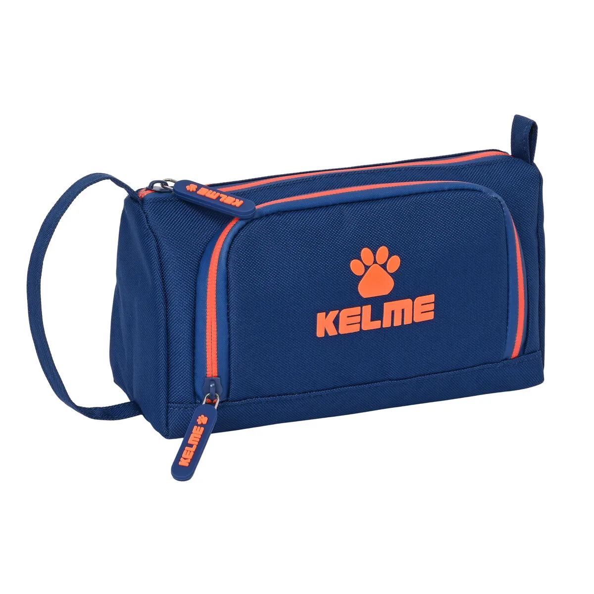 Astuccio per la Scuola con Accessori Kelme Navy blue Arancio Blu Marino 20 x 11 x 8.5 cm (32 Pezzi)