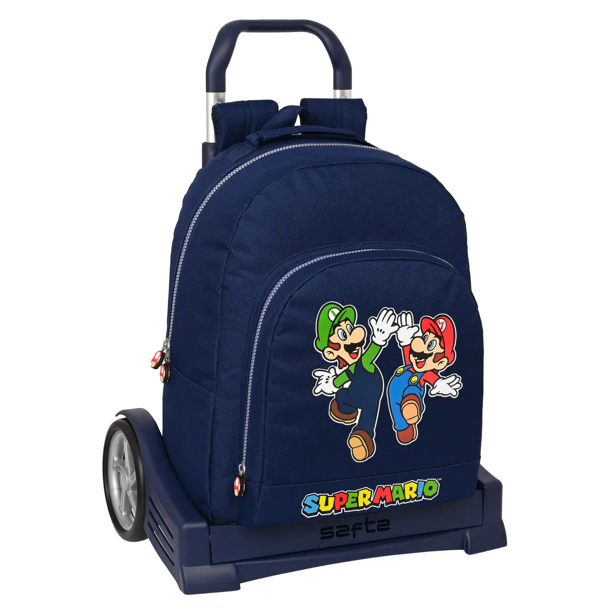 Trolley per la Scuola Super Mario Blu Marino 32 x 42 x 15 cm