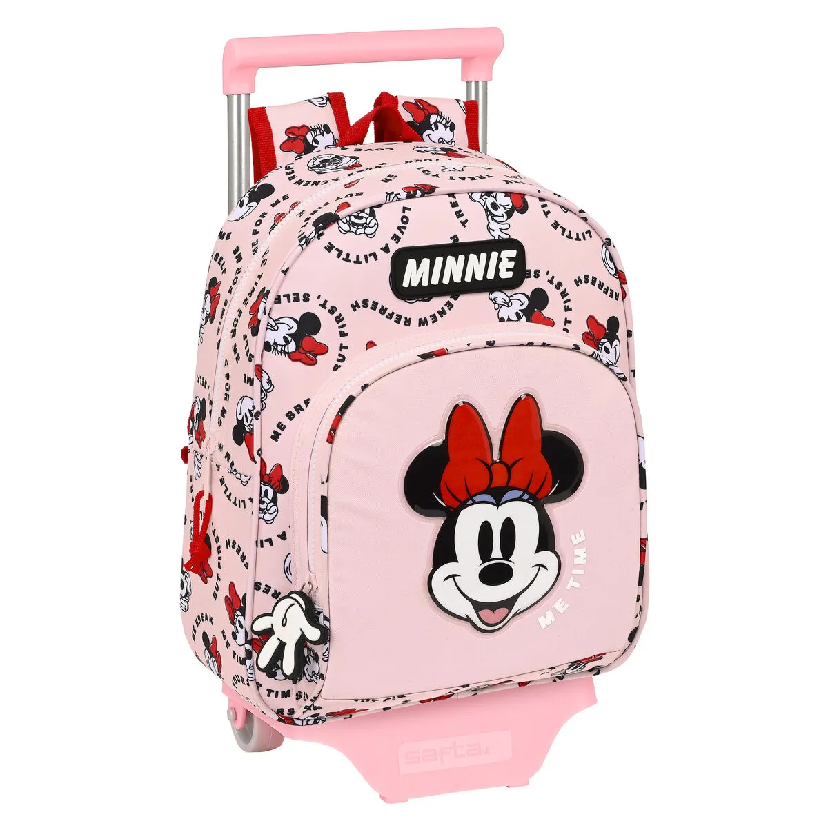 Trolley per la Scuola Minnie Mouse Me time Rosa (28 x 34 x 10 cm)