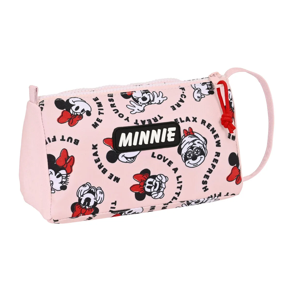 Astuccio per la Scuola con Accessori Minnie Mouse Me time Rosa 20 x 11 x 8.5 cm (32 Pezzi)