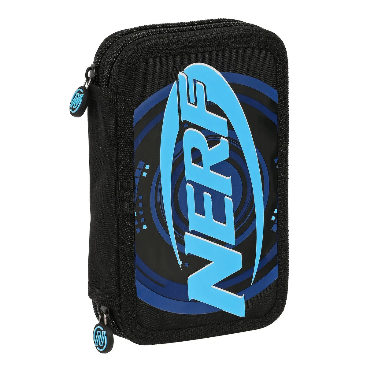 Astuccio per la Scuola con Accessori Nerf Boost Nero 12.5 x 19.5 x 4 cm (28 Pezzi)