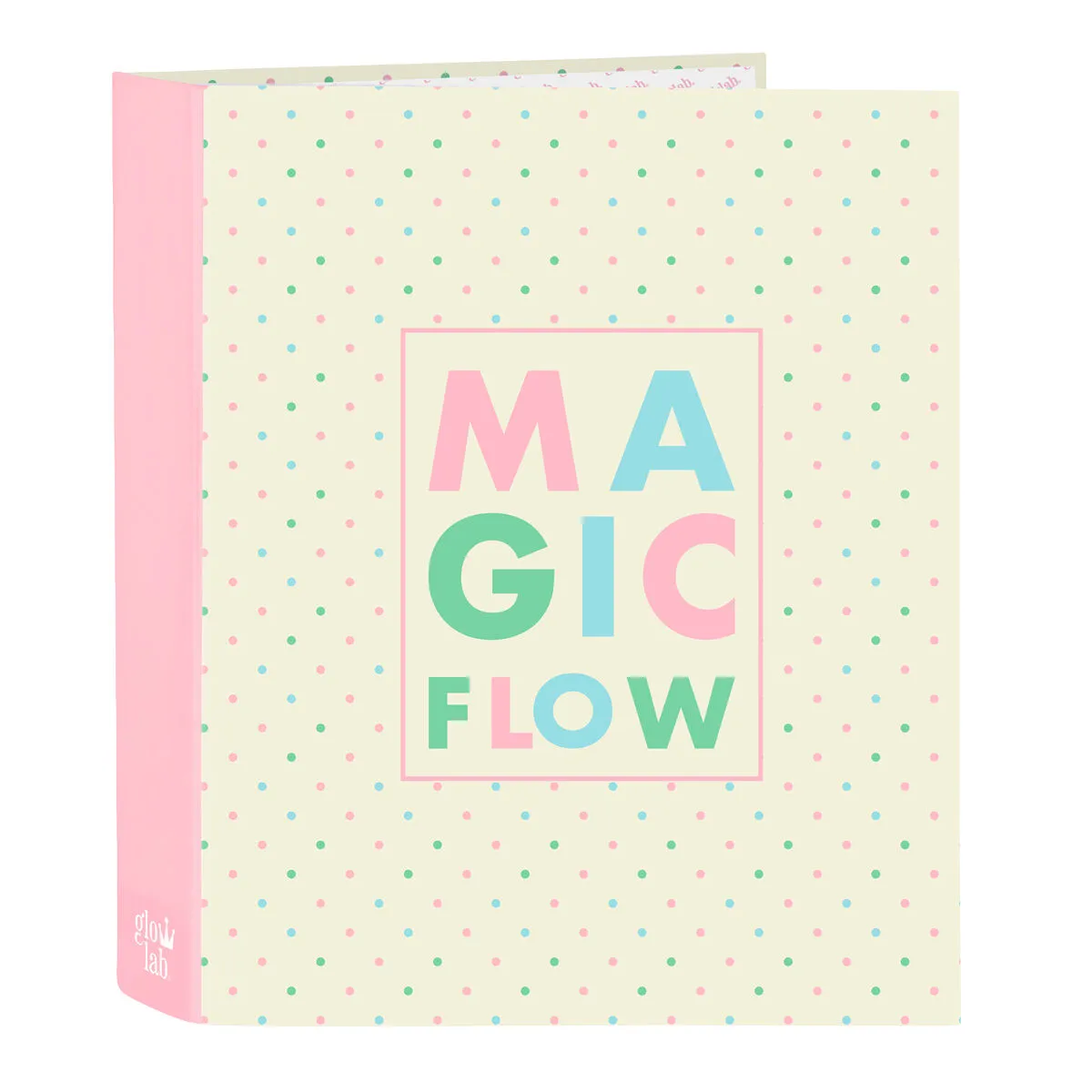 Raccoglitore ad anelli Glow Lab Magic flow Beige A4 (27 x 33 x 6 cm)