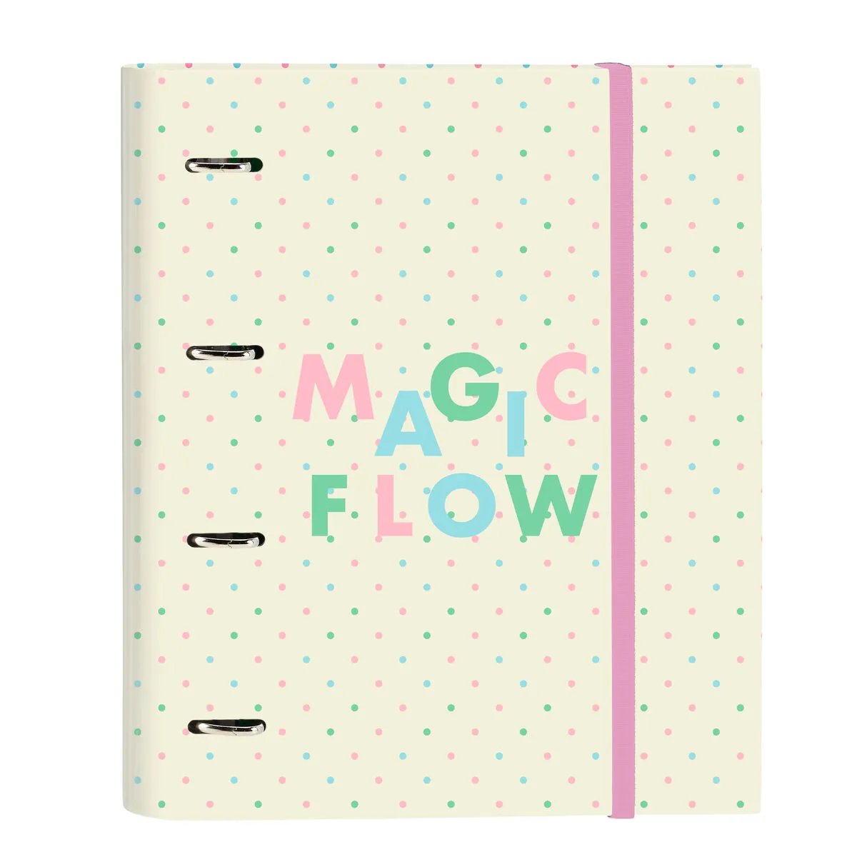 Raccoglitore ad anelli Glow Lab Magic flow Beige (27 x 32 x 3.5 cm)