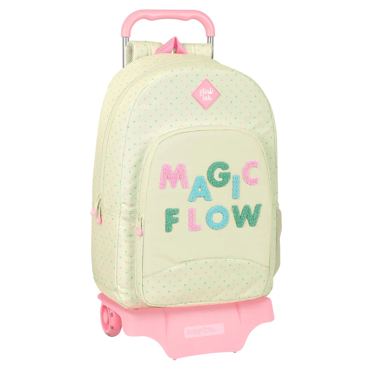 Trolley per la Scuola Glow Lab Magic flow Beige 30 x 46 x 14 cm