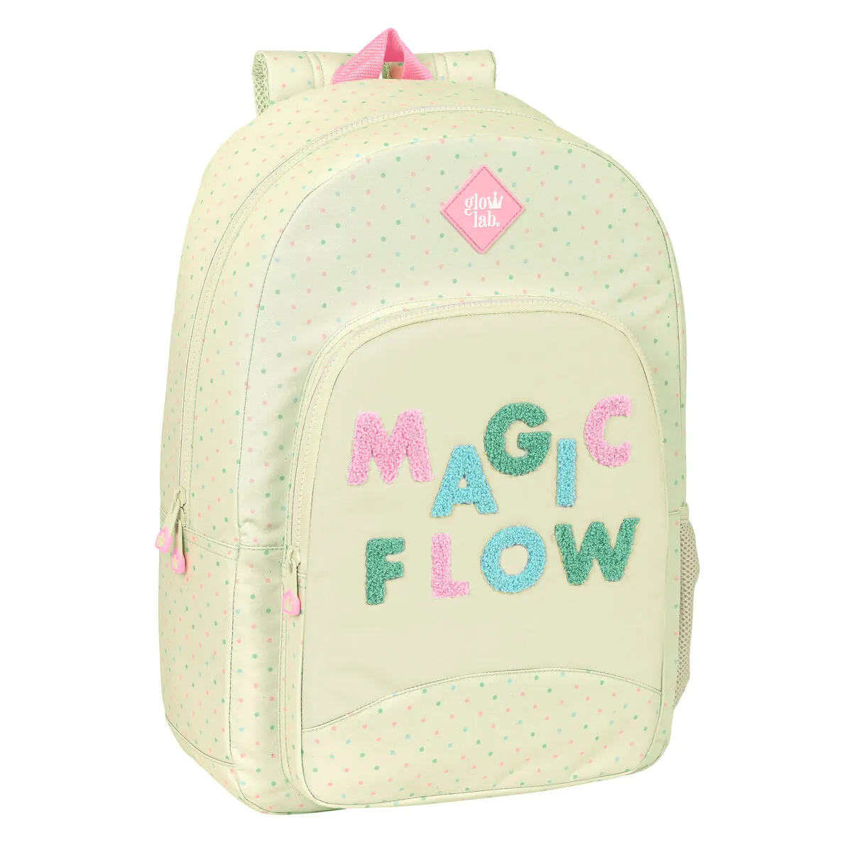 Zaino Scuola Glow Lab Magic flow Beige 30 x 46 x 14 cm