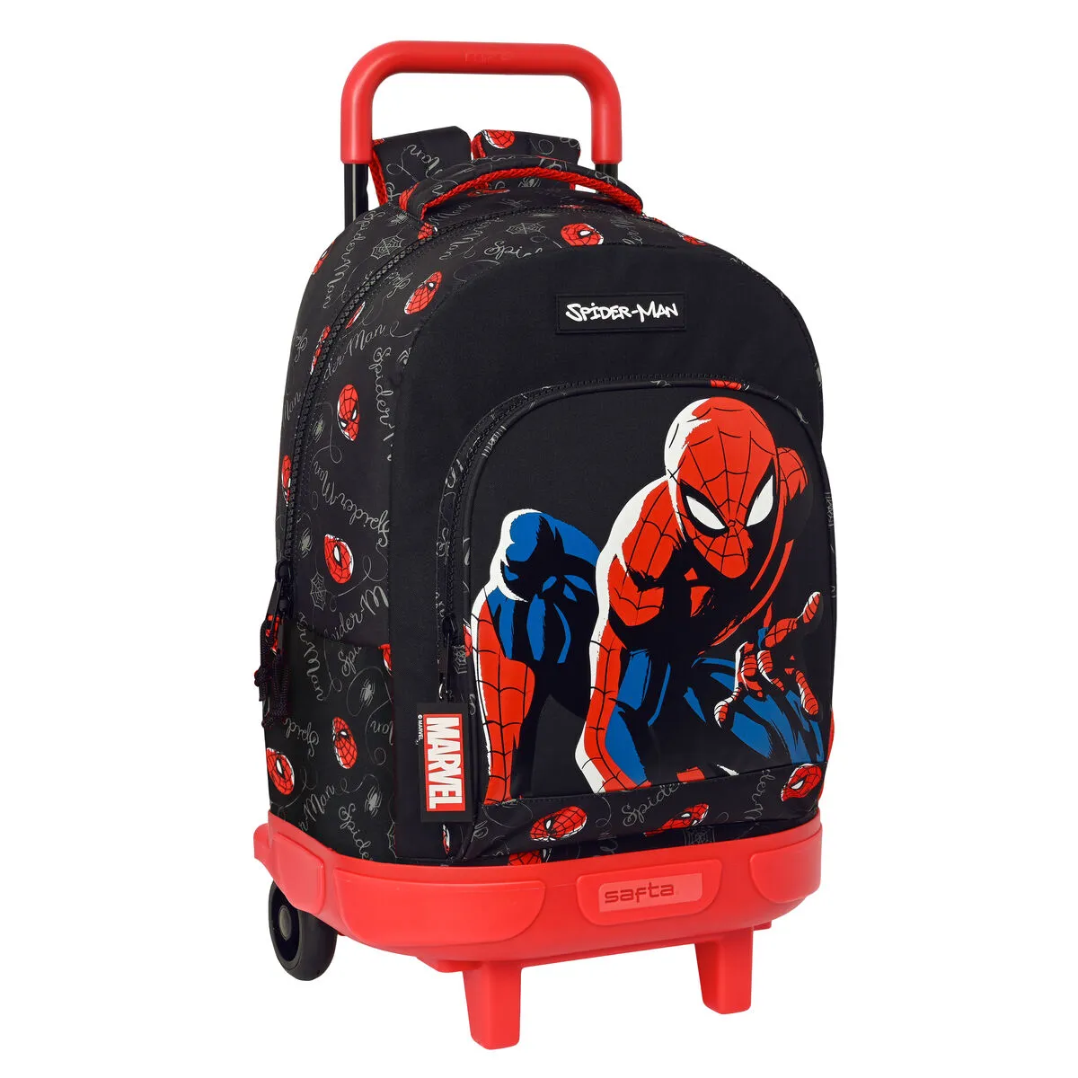 Trolley per la Scuola Spiderman Hero Nero 33 X 45 X 22 cm