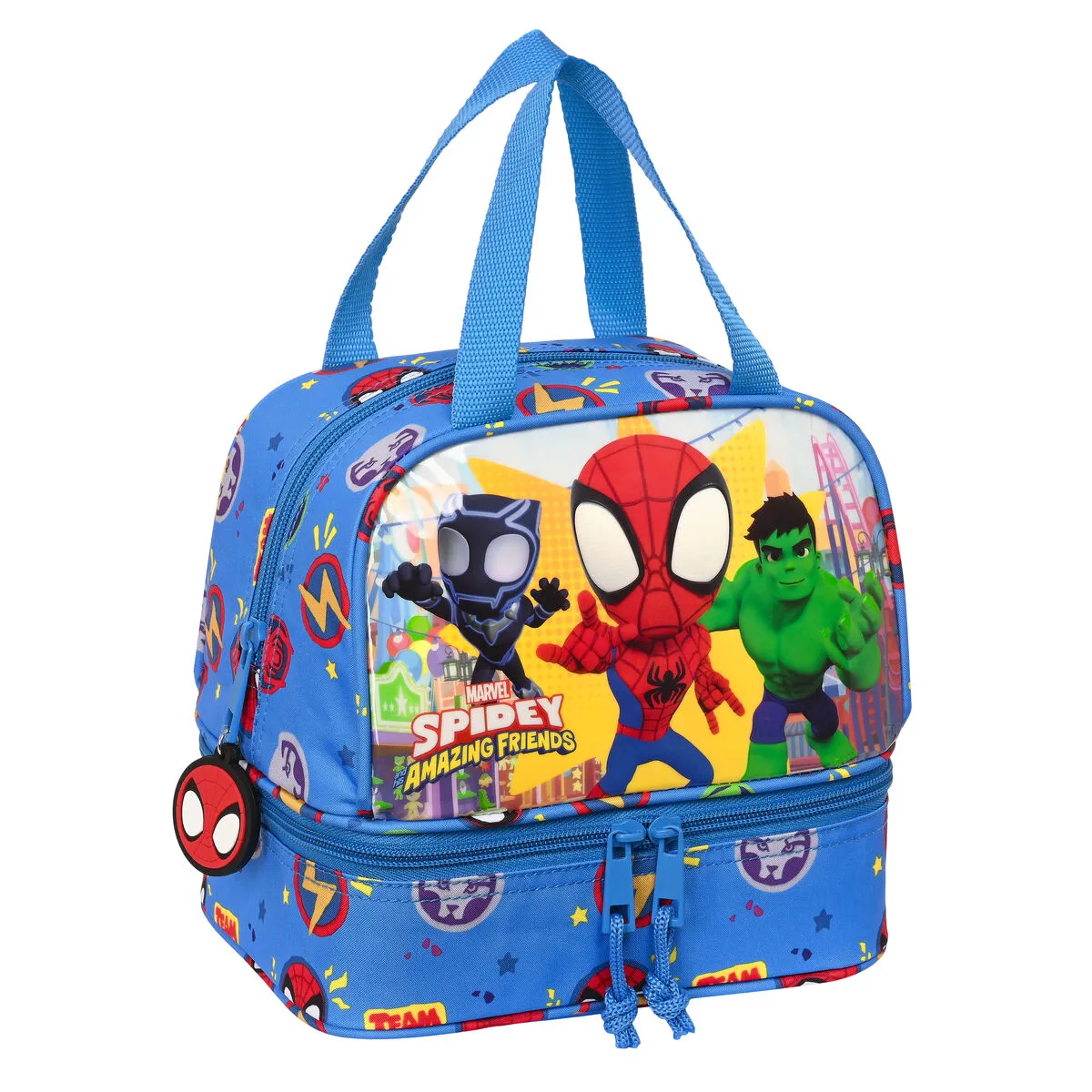 Portamerenda Spider-Man Team up Azzurro 20 x 20 x 15 cm