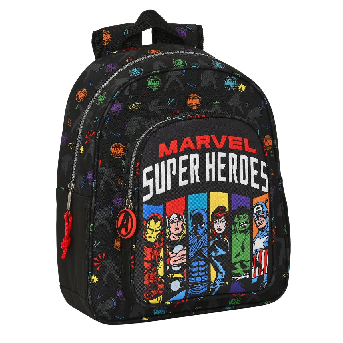 Zaino per Bambini The Avengers Super heroes Nero (27 x 33 x 10 cm)