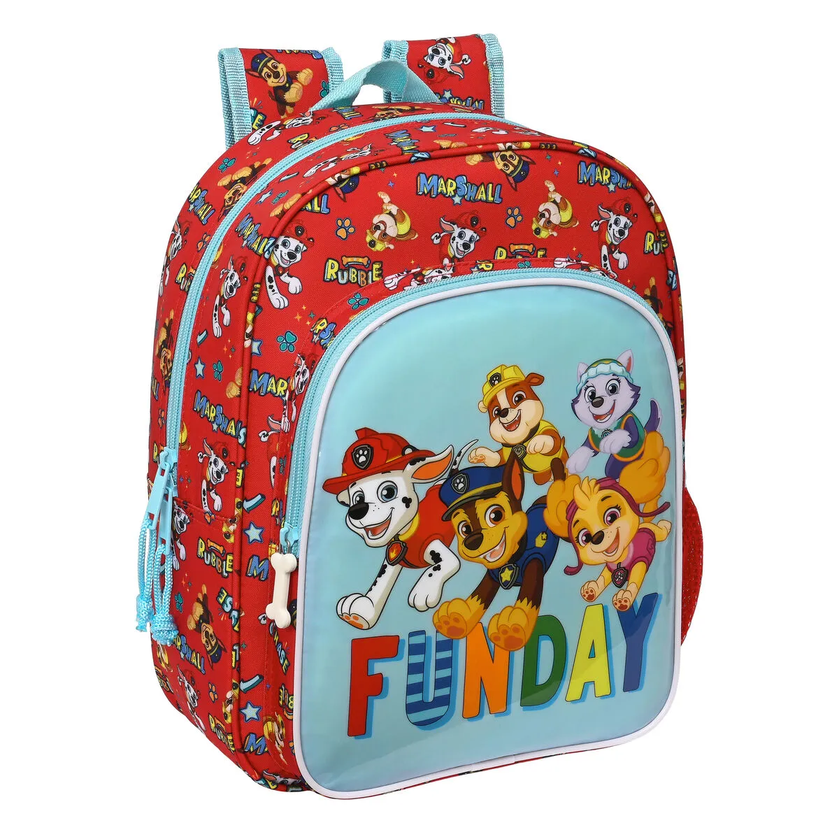 Zaino per Bambini The Paw Patrol Funday Rosso Azzurro Chiaro (26 x 34 x 11 cm)