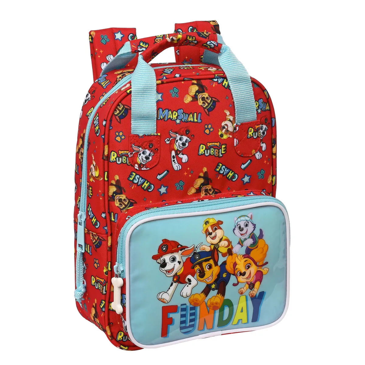 Zaino per Bambini The Paw Patrol Funday Rosso Azzurro Chiaro (20 x 28 x 8 cm)