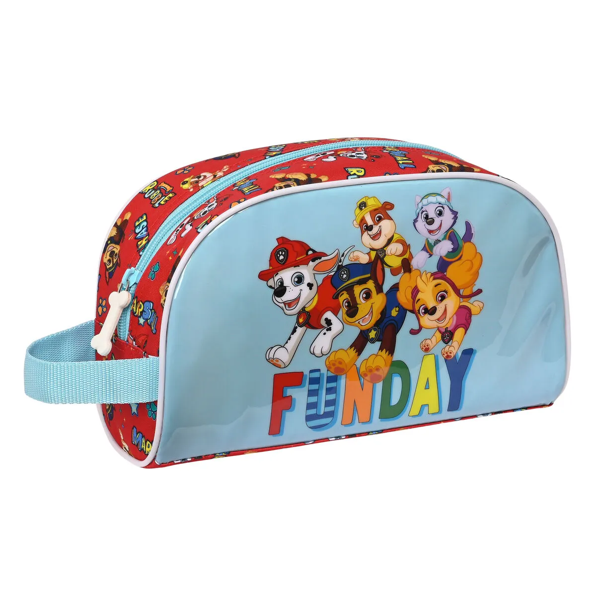 Necessaire per la Scuola The Paw Patrol Funday Rosso Azzurro Chiaro (26 x 16 x 9 cm)