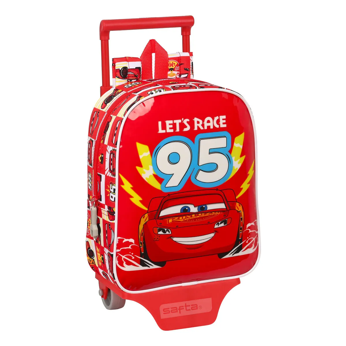 Trolley per la Scuola Cars Let's race Rosso Bianco (22 x 27 x 10 cm)