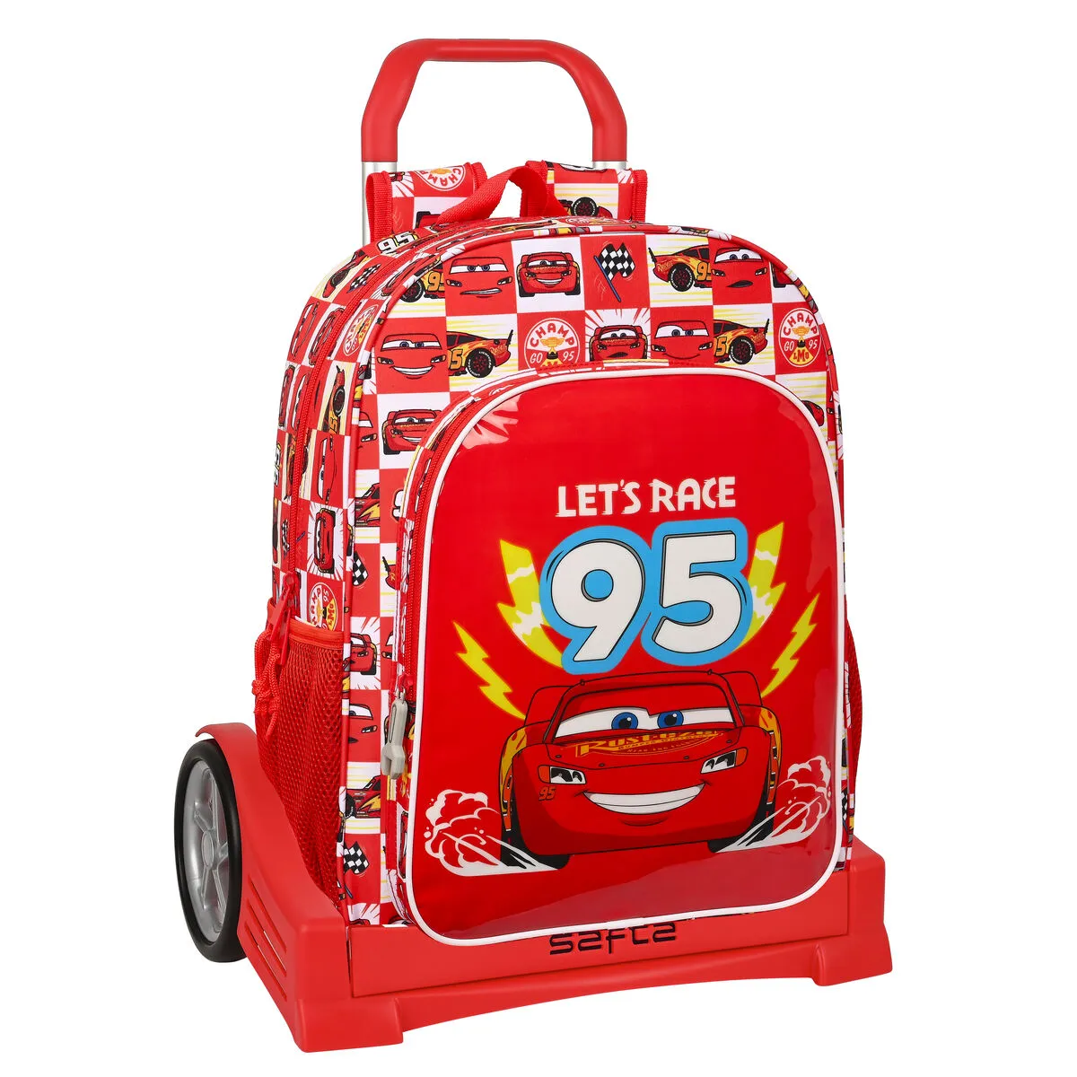 Trolley per la Scuola Cars Let's race Rosso Bianco (33 x 42 x 14 cm)