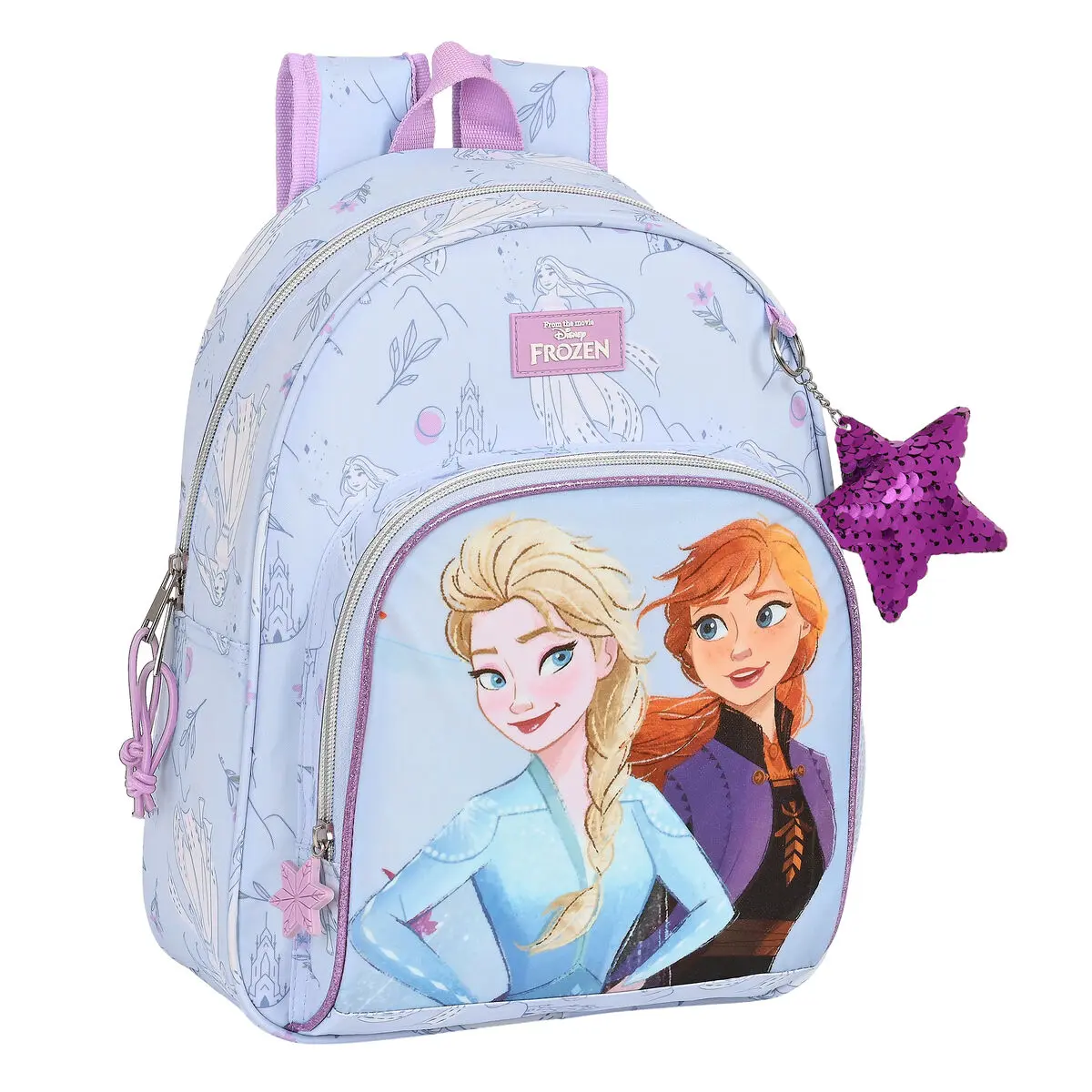 Zaino Scuola Frozen Believe Lilla 28 x 34 x 10 cm