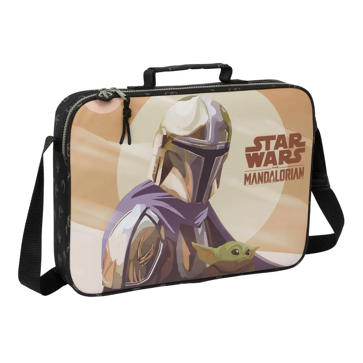 Borsa per la scuola The Mandalorian This is the way Marrone Nero 38 x 28 x 6 cm