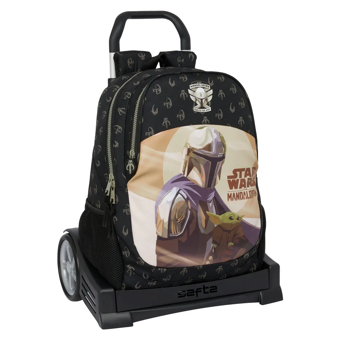 Trolley per la Scuola The Mandalorian This is the way Nero 32 x 44 x 16 cm