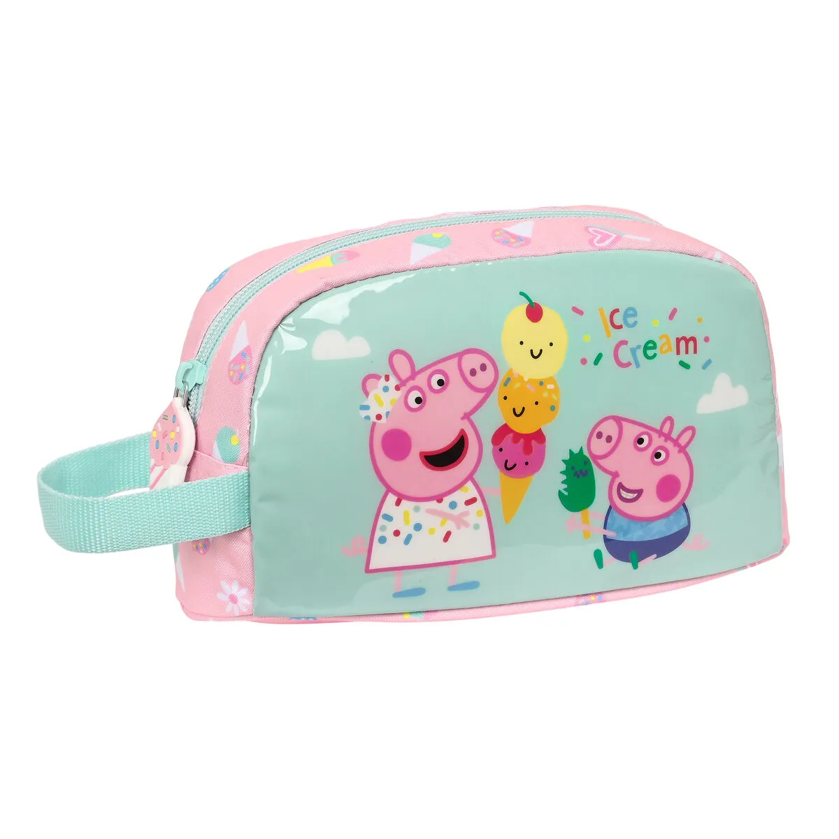 Portamerenda Termico Peppa Pig Ice cream Rosa Menta 21.5 x 12 x 6.5 cm