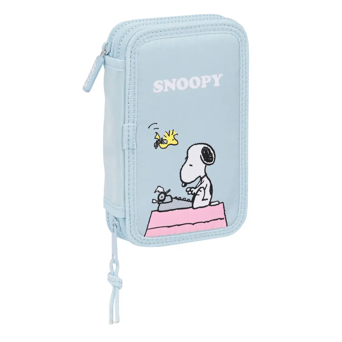 Astuccio per la Scuola con Accessori Snoopy Imagine Azzurro 12.5 x 19.5 x 4 cm (28 Pezzi)