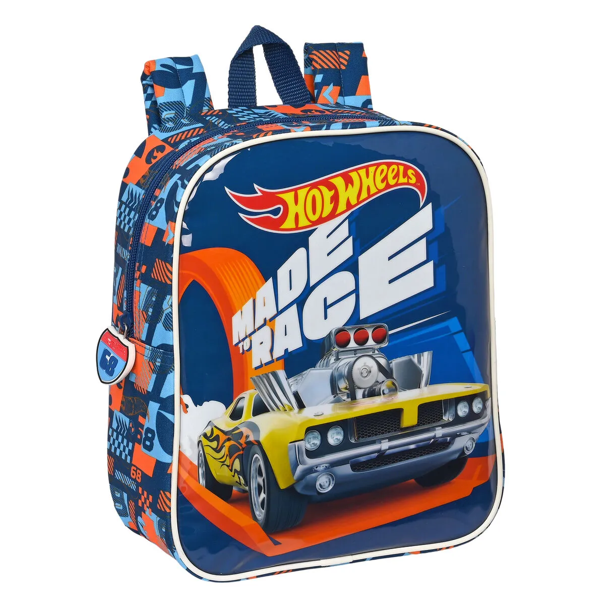 Zaino per Bambini Hot Wheels Speed club Arancio Blu Marino (22 x 27 x 10 cm)