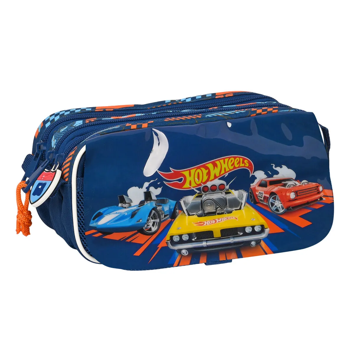 Portaoggetti Triplo Hot Wheels Speed club Arancio Blu Marino (21,5 x 10 x 8 cm)