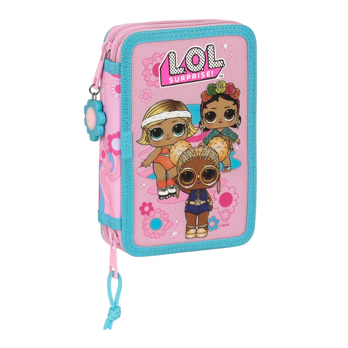 Astuccio per la Scuola con Accessori LOL Surprise! Glow girl Rosa 12.5 x 19.5 x 4 cm (28 Pezzi)